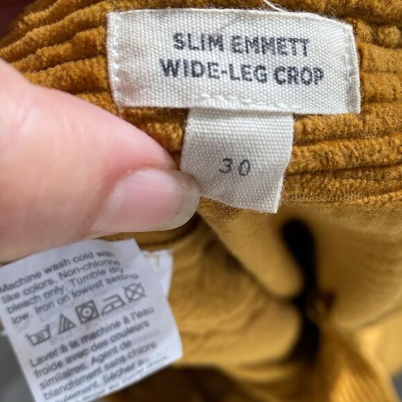 Madewell Brown Corduroy Pants Straight-Leg sz 30 Boho Casual - Picture 8 of 12